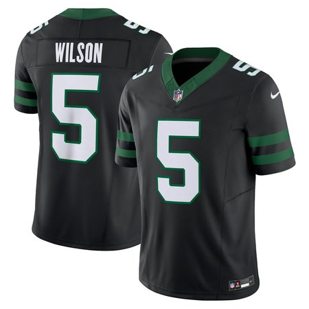 Men's New York Jets Garrett Wilson Legacy Black Vapor F.U.S.E. Limited Jersey (2)